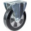 Parnells 152 mm 6" caoutchouc noir fixé solide capacité 1320 kg, ensemble de 4 2
