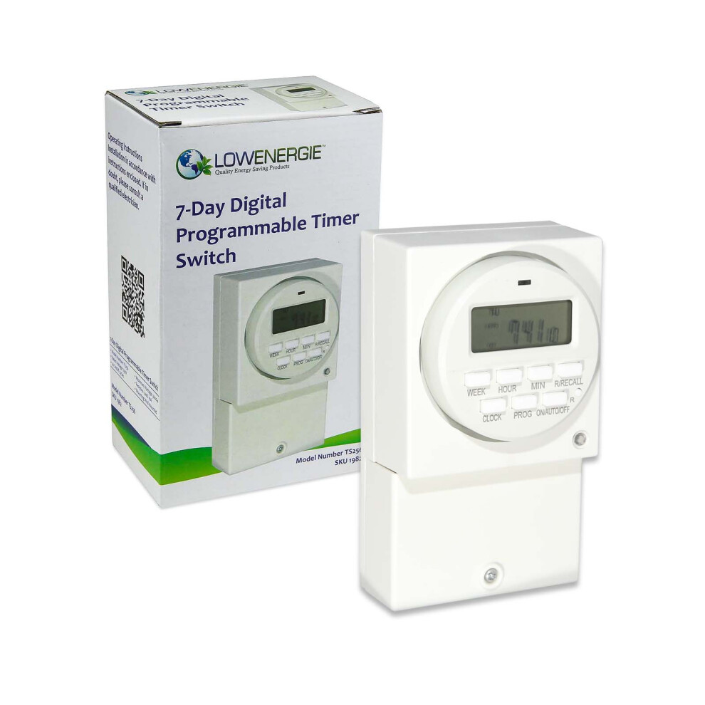 Digital Timer Switch Programmable 7-Day Switch 3000w Immersion Heater & Lighting