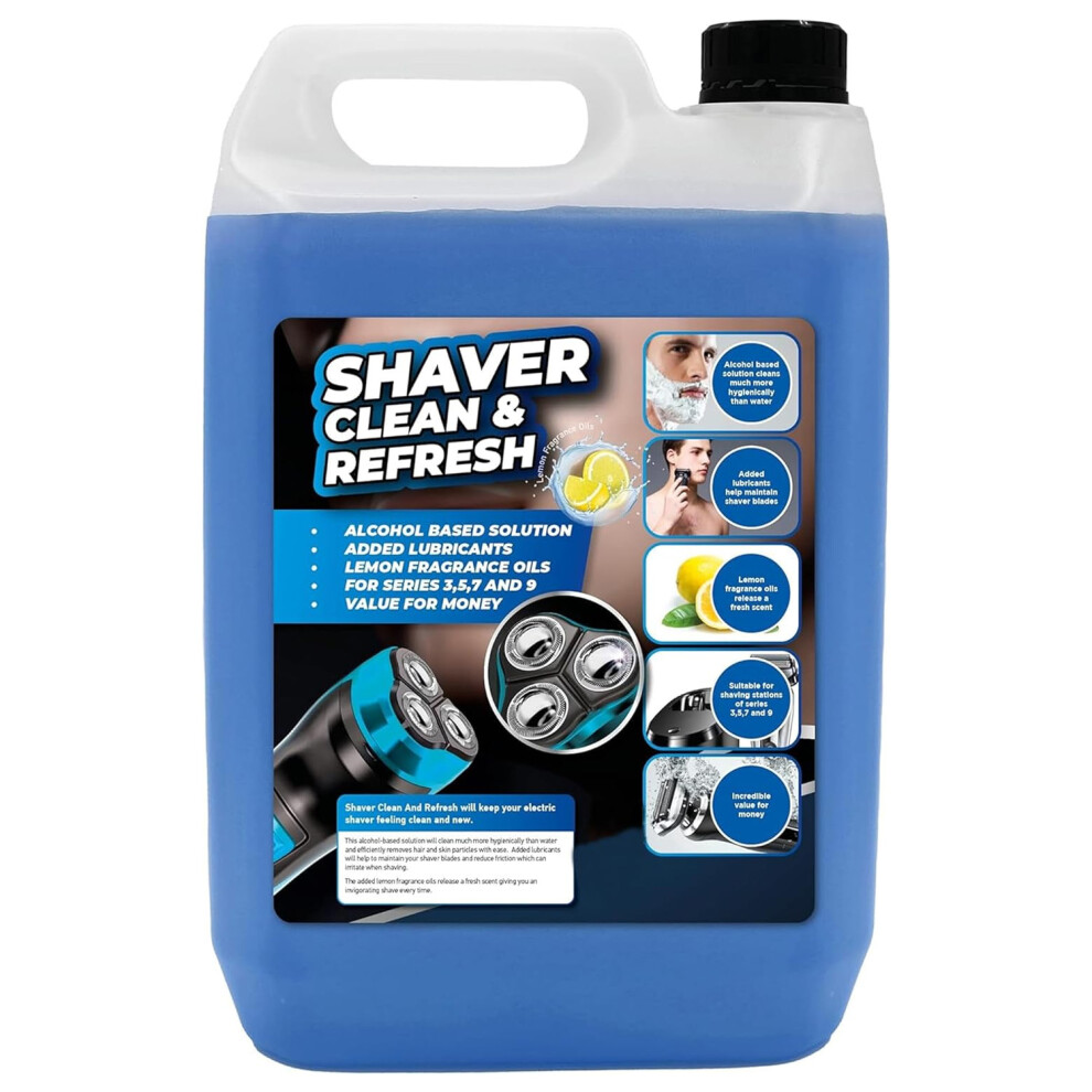 Storm Trading Group 2 X 5 Litres Shaver Cleaning Refill Fluid Clean & Renew Cartridge