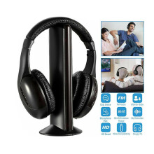 5 In 1 Cordless Headphones Wireless Earphone Fm Radio Tv Headset Wired Headphone
