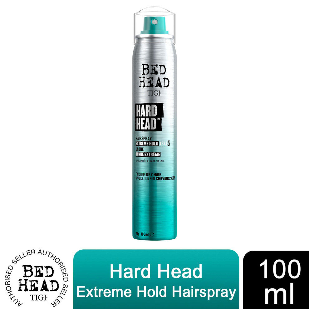 Bed Head by TIGI Hard Head Hairspray for Extra Strong Hold Travel Size 100 ml