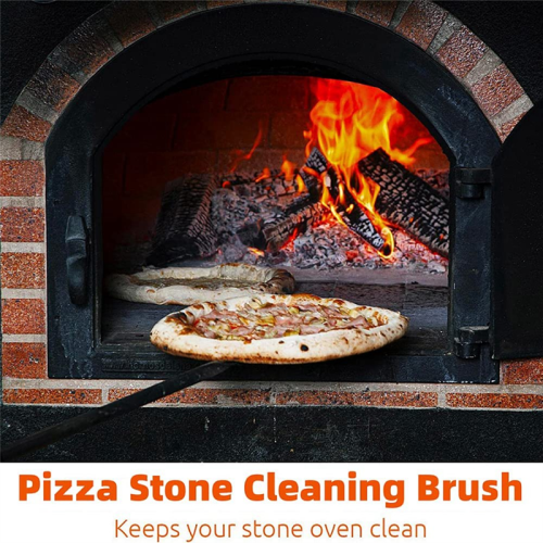 Pizza Oven Brush Barbecue Ξύλινη λαβή Ξύστρα Καθαρισμός Οικιακής Χρήσης 2