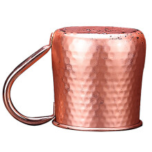 Handcrafted Hammered Copper-Color Mug, 520ml - Versatile Beer or Milk Cup