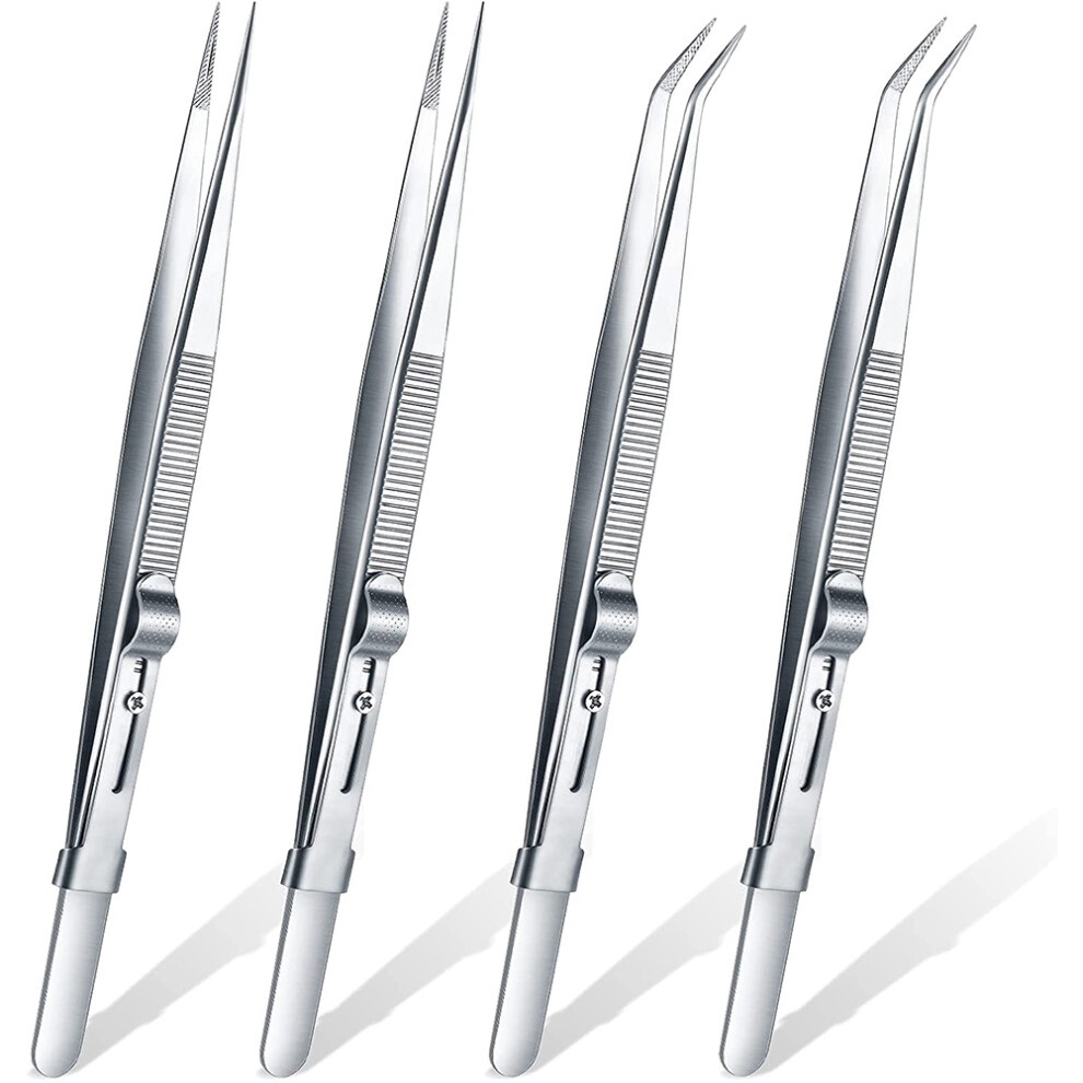 Sem 4 Pieces Precision Soldering Tweezer Esd Anti-Static Industrial