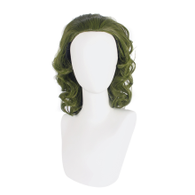 Peruca verde para fantasia de palhaço peruca masculina peruca curta ondulada