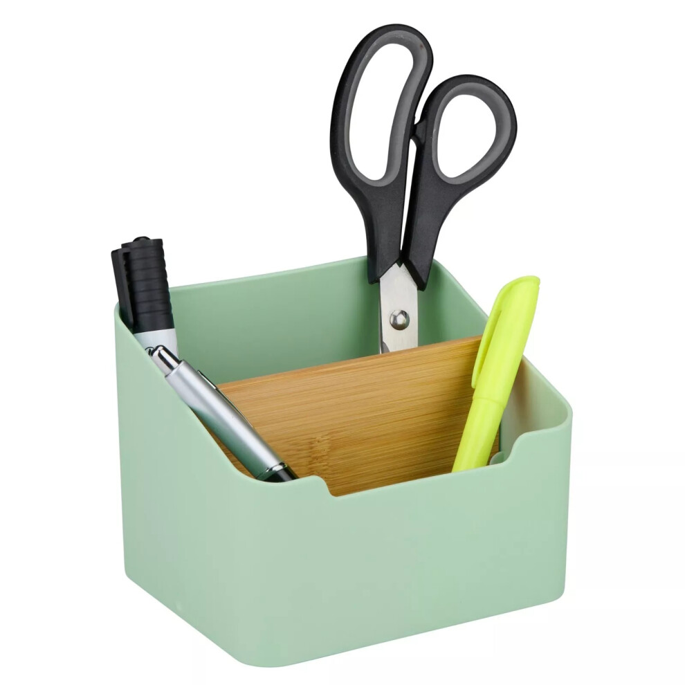 (Green) Desk Organiser Pen Pencil Holder Pot Stationary Organiser Storage Tidy Office-image-OPC-PFWXCGP-NEW