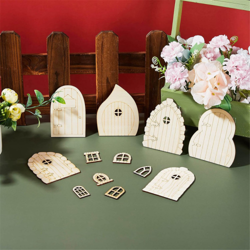 Porta delle Fate in Miniatura per Alberi, Decorazione da Giardino, Accessori per Esterni, #10
