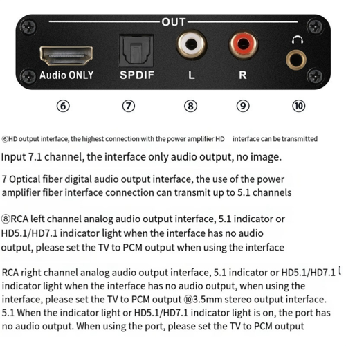 -Compatible EARC ARC Audio Extractor 192Khz Converter 2