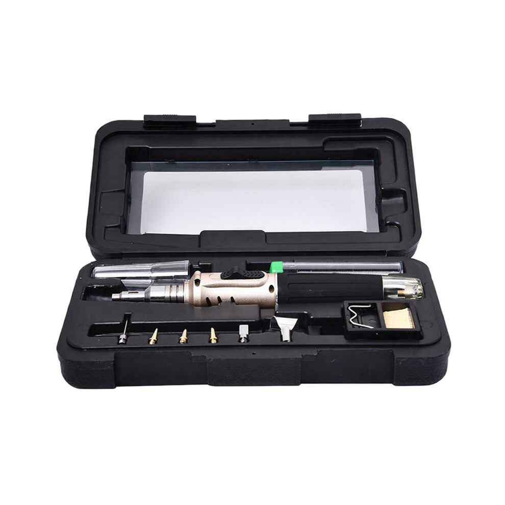 10-In-1 Gas Soldering Iron Case Set Set Welding Equipment