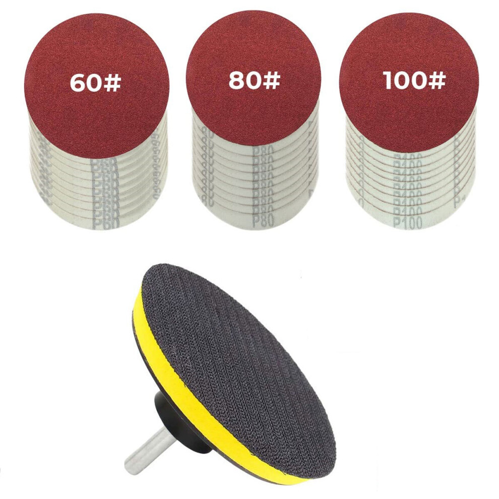 30-Piece Drill Bit Sanding Attachment Sandpaper 60/80/100