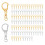 100 PC D Hook Keychain Hardware with Jump Rings, with Chain for Craft 1