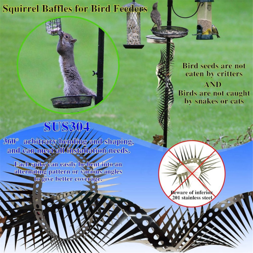 anti rat snake squirrel baffle blocks stab cover spikes 0.5m 1