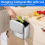 Compost Bin 1.05 Gallon Wall Mounted Trash Can with Lid, Garbage Can 6