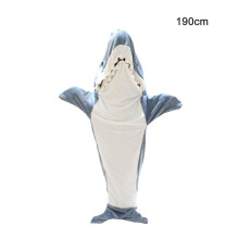 (190cm) Shark Blanket Hoodie Adult - Shark Onesie Adult Wearable Blanket - Shark Blanket Super Soft Cozy Flannel Hoodie Shark Sleeping Bag