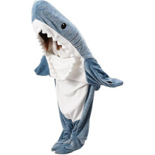 (XL) Shark Blanket Adult Shark Blanket Dress Up Flannel Sharksleeping Bag Costume For Cosplay Shows, Cartoon Slumber Parties