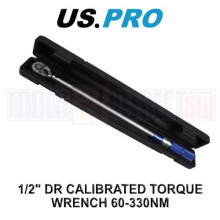 US PRO Tools 1/2" DR Calibrated Torque Wrench 60-330nm, 50-248 FL.LB 6847