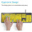Large Print Computer Keyboard - Wired Usb Keyboard For Visually Impaired Low Vision Individuals (yellow black) 4