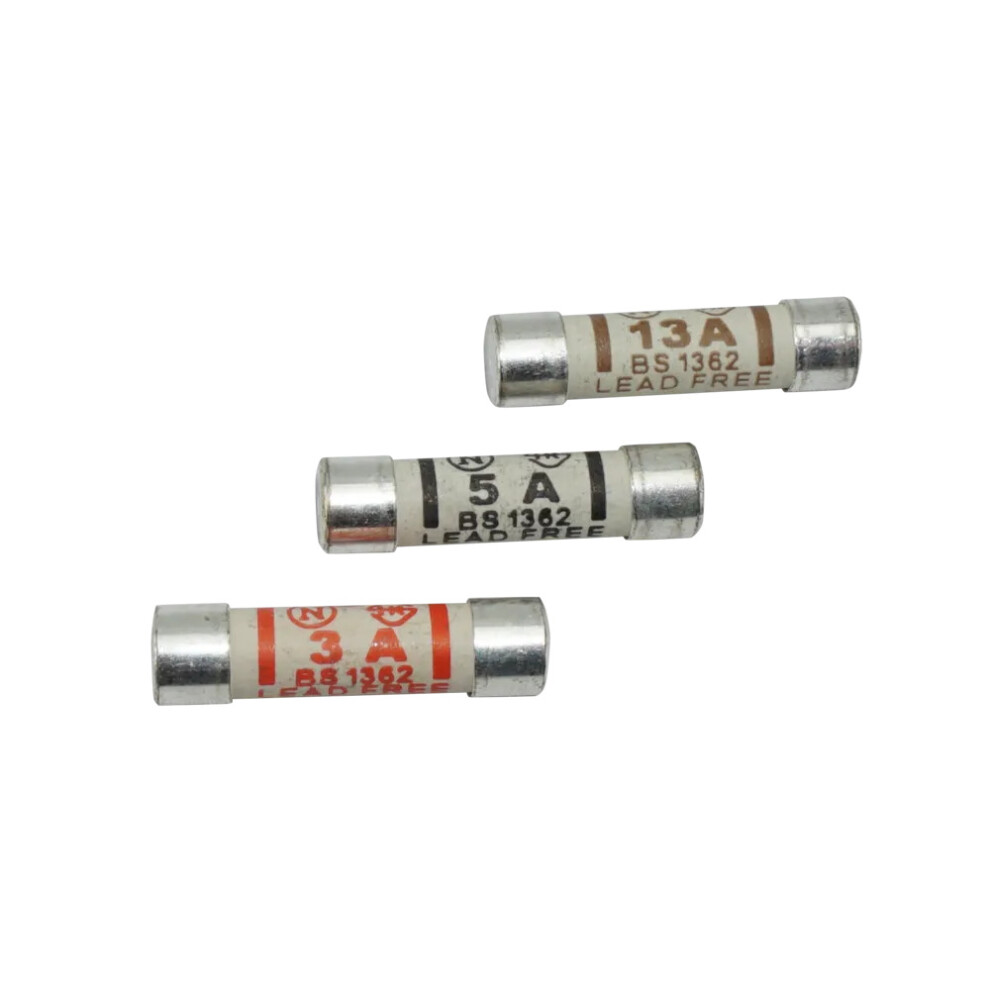 MIXED BS1362 PLUG TOP/ CARTRIDGE FUSES, PACK OF 4 (1x3A, 1x5A, 2x13A)