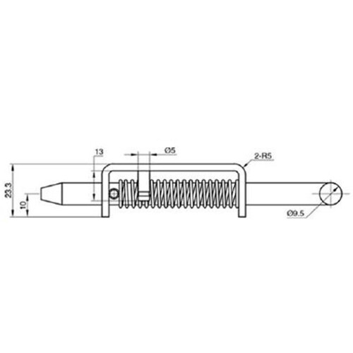 10 mm Federbolzen - Zink 2