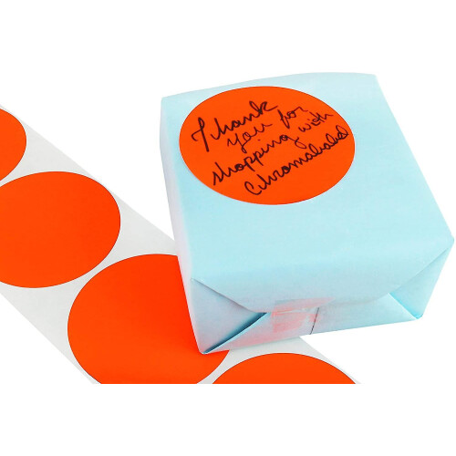 (Fluorescent rose red) Label 2 Inch Round Removable Color-code Dot Stickers, 500 Per Roll 1