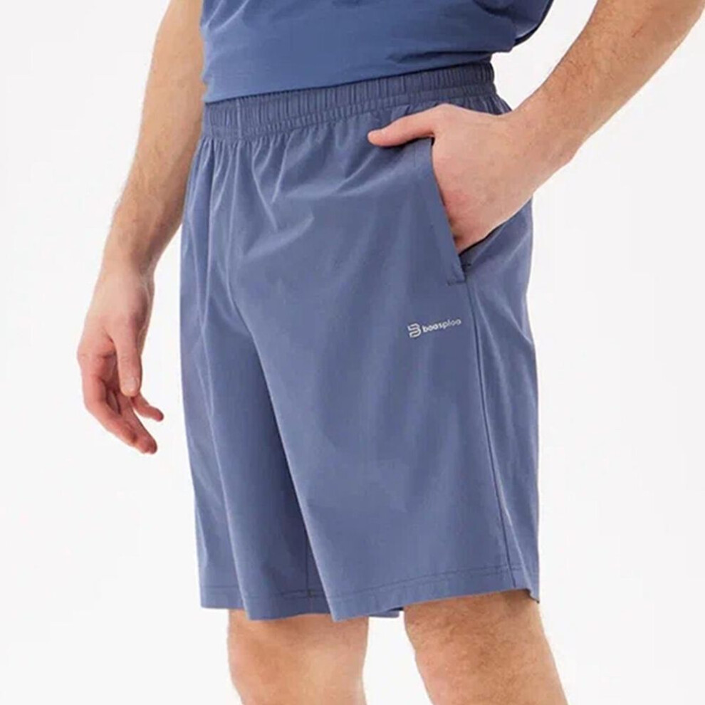 (blue, M) Baasploa Men Sport Shorts Quick-drying Men Sweatpants Soft Breathable Comfortable Fitness Casual Training Elastic Fabric Male Running Shorts For Men
