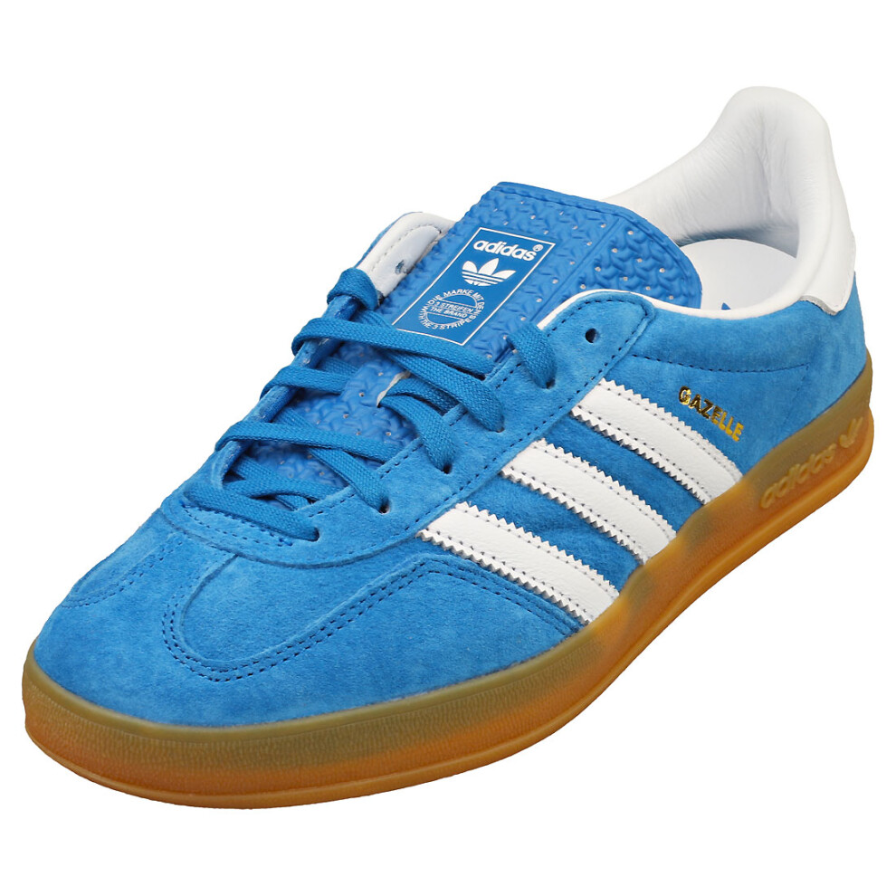 Adidas Gazelle Indoor Womens Fashion Trainers In Blue White - 5.5 UK