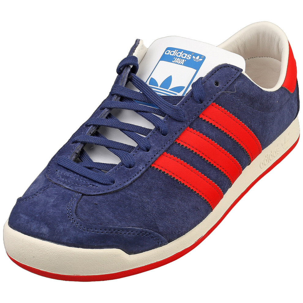 (8) Adidas Java Mens Fashion Trainers In Navy Red