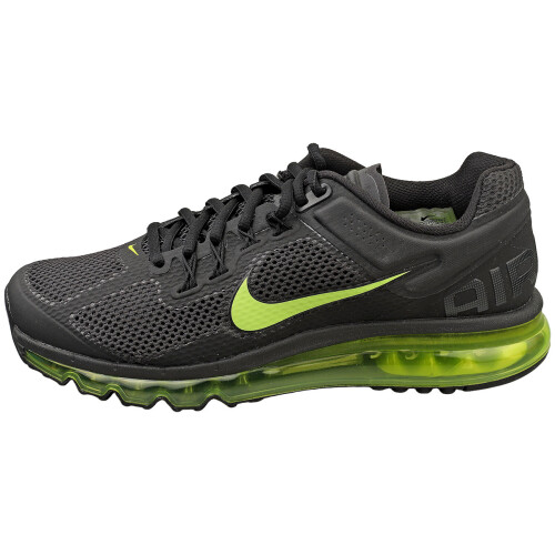 Nike (42.5) Nike AIR MAX 2013 Herren Sneaker Schwarz Gr?n 2
