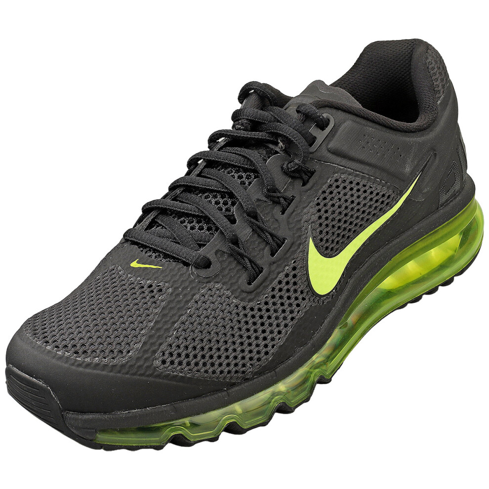 (10) Nike Air Max 2013 Mens Fashion Trainers In Black Green