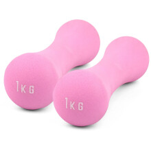 Phoenix Fitness Pair of 1KG Pink Neoprene Dumbbell