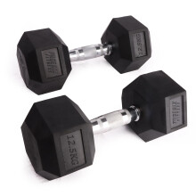 Phoenix Fitness Pair of 12.5KG Hex Dumbbells