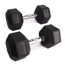 Phoenix Fitness Pair of 15KG Hex Dumbbells