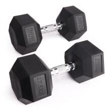 Phoenix Fitness Pair of 17.5KG Hex Dumbbells