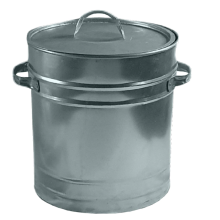 15L Fireplace Ash Bin - Lid and Handles