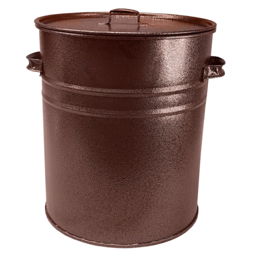 30L Bronze Fireplace Metal Ash Bin