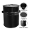 30L Black Fireplace Ash Bin- With Lid and Handles 2