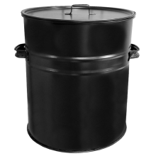 30L Black Fireplace Ash Bin- With Lid and Handles