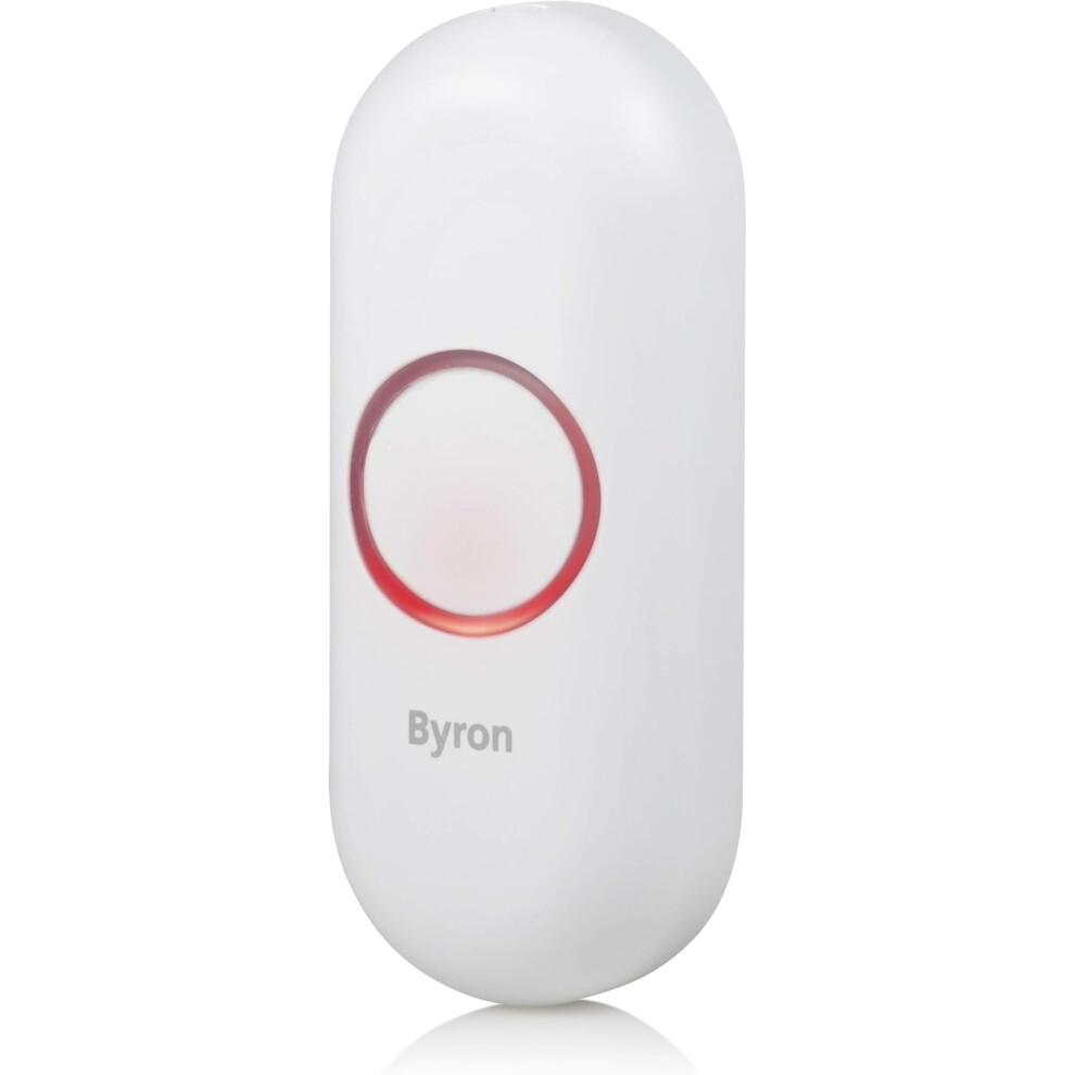 (Byron Wireless Doorbell Set, Plug-Through Chime, 150m Range, 16 Melodies, DBY-22313UK) Byron Wireless Doorbell Set, 2 X Plug-Through Chime