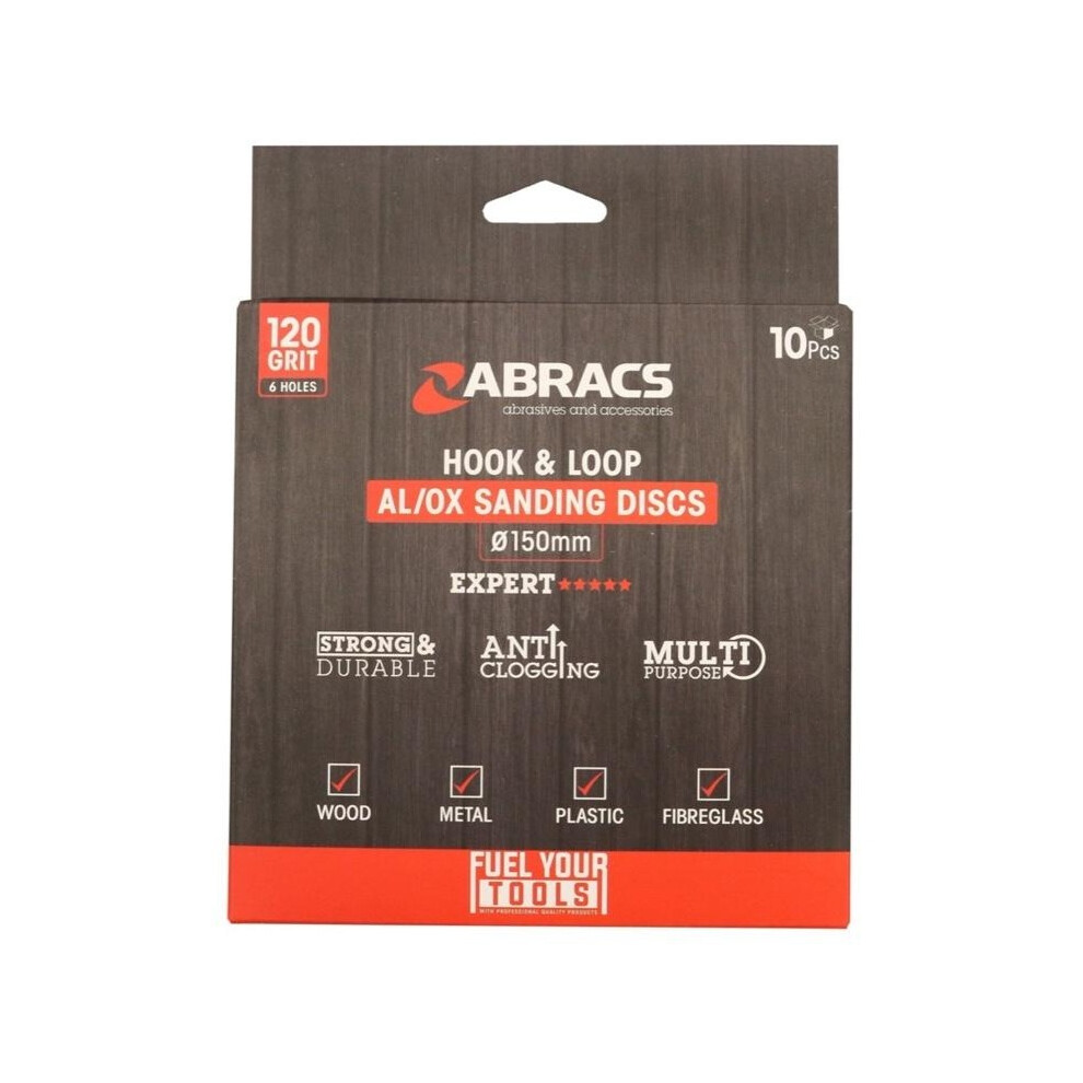 Abracs Hook And Loop Sanding Disc (Pack Of 10)