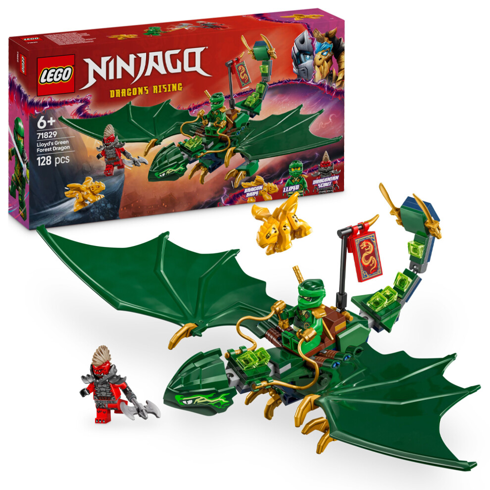 Lego Ninjago 71829 Lloyd's Green Forest Dragon Age 6+ 128Pcs - Building Set