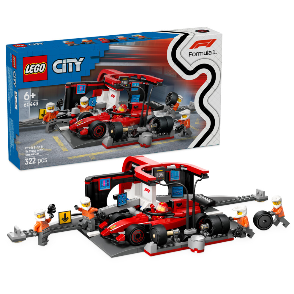 Lego Unisex City F1 Pit Stop And Pit Crew With Ferrari Car 60443 - Image 20