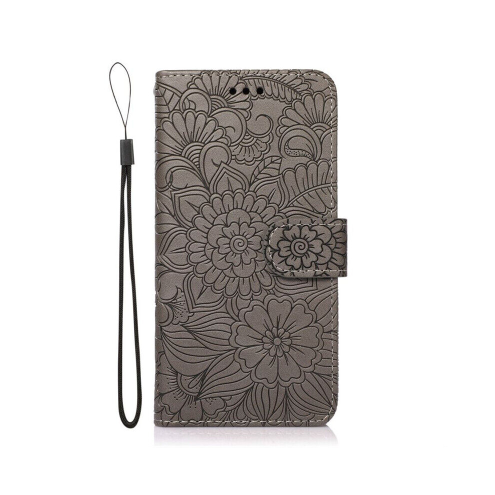 Etui Coque portefeuille en cuir Pour Samsung A71 A51 A41 A31 A21 A70 A50 A30 A20-Gris-Pour Samsung Galaxy A30