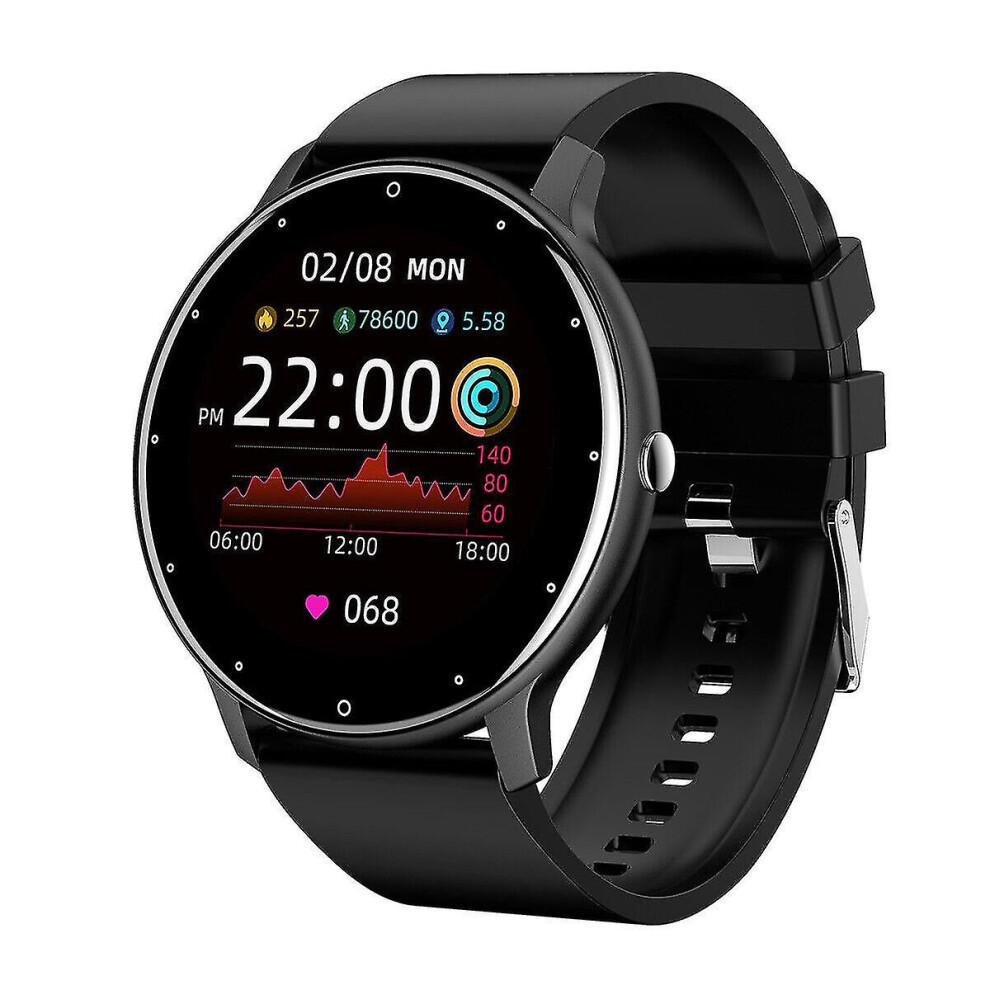 (Black) Ecg Ppg Blood Glucose Smart Watch Men Blood Pressure Fitness Heart Rate Tracker Black
