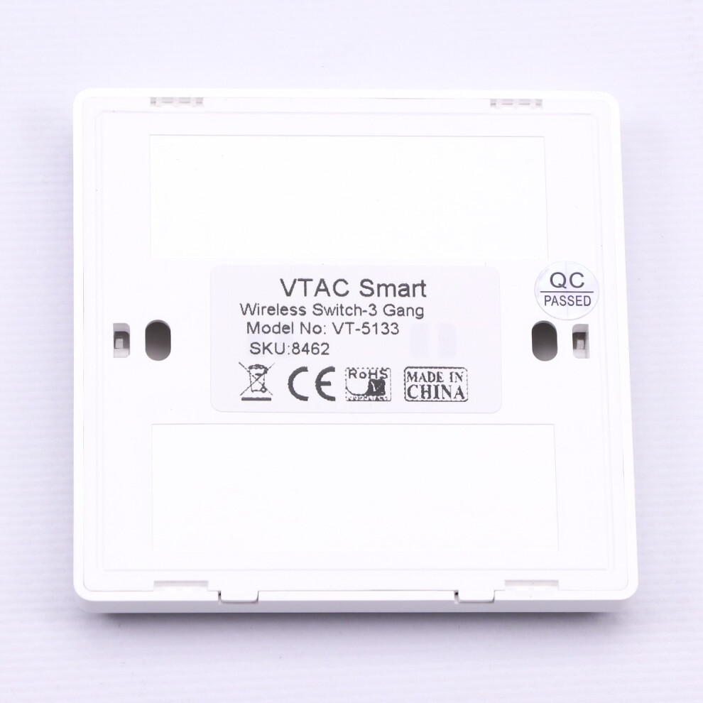 V-TAC VT8462 3 GANG Way Wireless Sensor Modern Technology Switch IP54(VT-5133)