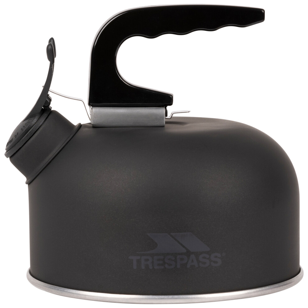 (EACH, Matt Black) Trespass Lightweight 1L Whistling Kettle - Boil