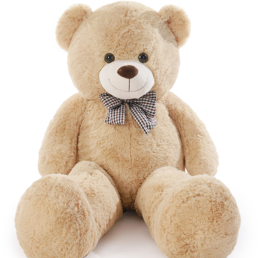 (Light Brown, 4 Feet) Big Teddy Bear 121.92cm Giant White Soft Stuffed Animals Cute Plush Toy