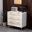 MMT Wit Commode met Rotan Fronten, 3 Opbergladen 5
