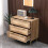 MMT Natural Chest with Rattan Fronts, 3 Storage Drawers 8