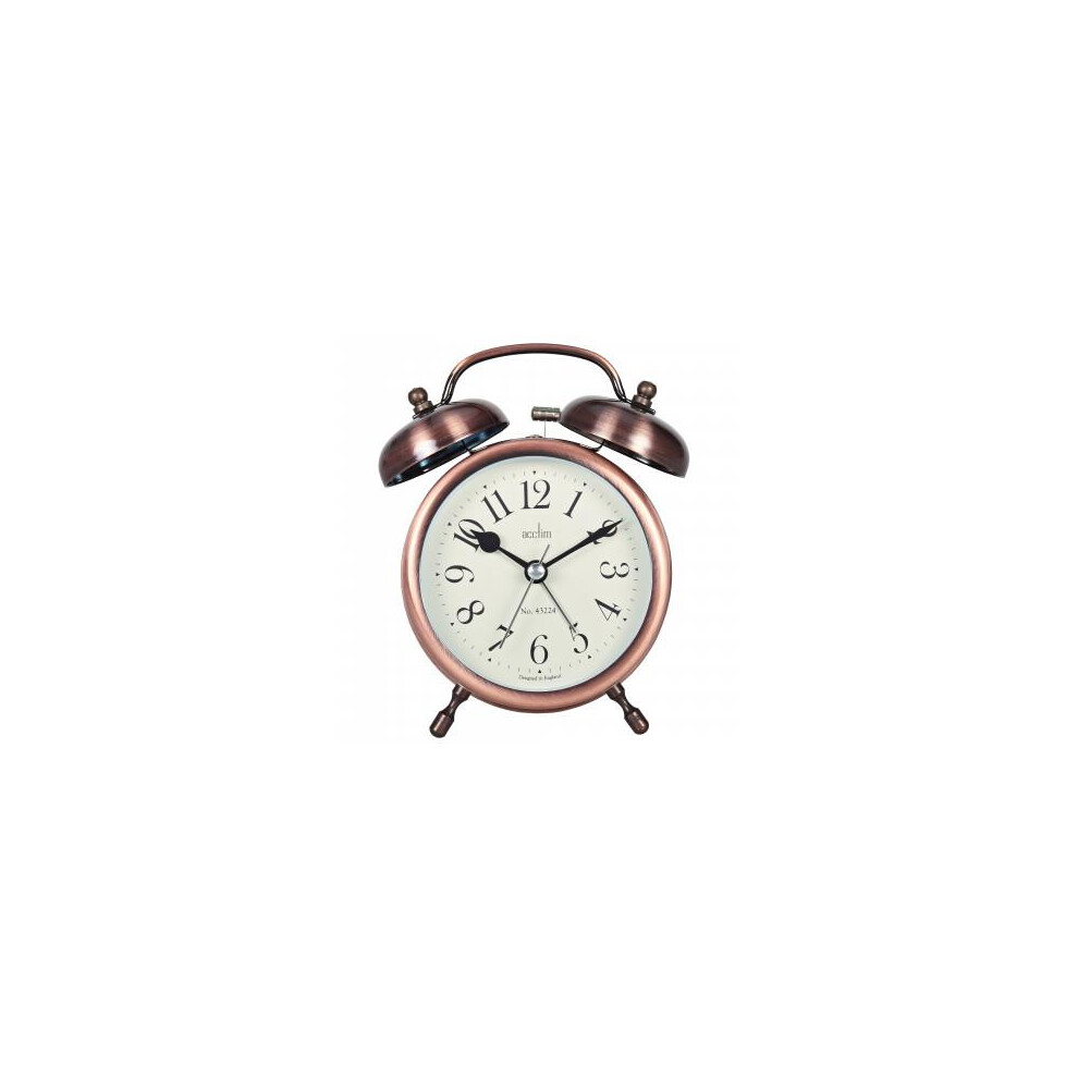 Acctim 'Penbridge' Antique Brass Double Bell Alarm Clock