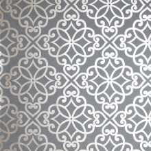 Ornate Motif Charcoal/Rose Gold sw12